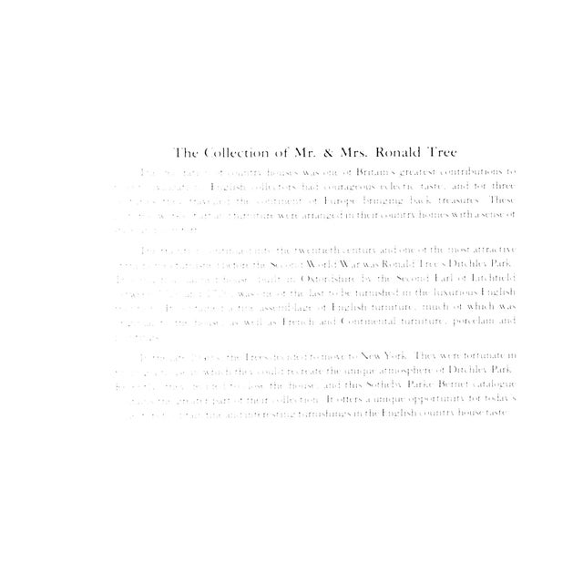 The Property From the Collection of Mrs Marietta Peabody Tree and the Late Ronald Tree 1976 Sotheby Parke Bernet New York For Sale - Image 9 of 15