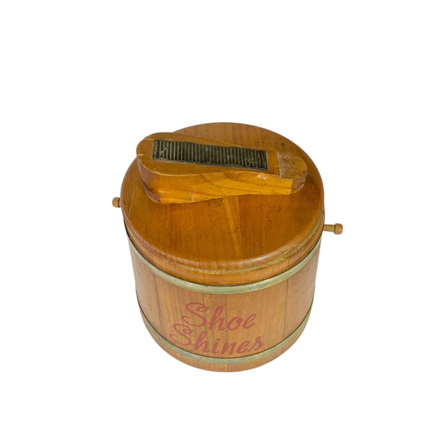 Hand made vintage shoe shine box. Perfect for adding a small piece of folk art to your decor. Made of a light weight wood...