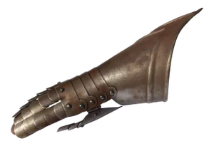 Medieval Style Armor Gauntlet from Articulated Steel