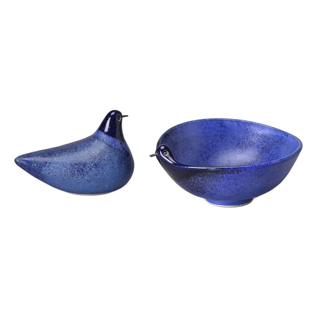 Ceramic Birds by Gérald Olivier, Switzerland, 1970, Set of 2 For Sale