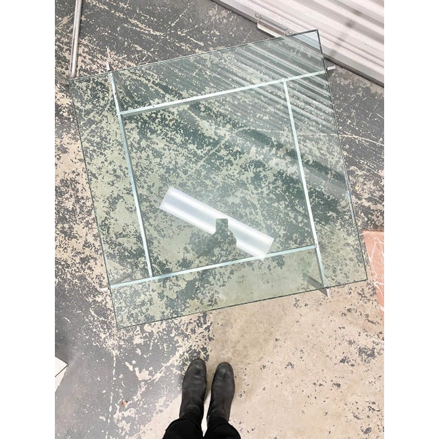 E. Kold Christensen Iconic Minimalist Steel + Glass Table by Poul Kjærholm Pk61 For Sale - Image 4 of 12