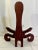 Chestnut Vintage Chinese Carved Table Top Easel for Plate / Charger For Sale - Image 8 of 10