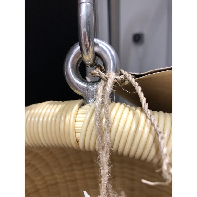 Nanna Ditzel Exterior Hanging Egg Chair Natural Tempotest White Canvas Cushion With 5 Foot Chain Chairish