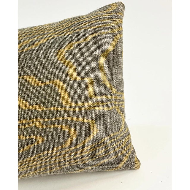 2010s Vintage Custom Kelly Wearstler Faux Bois Groundwork's Lumbar Pillow For Sale - Image 5 of 10