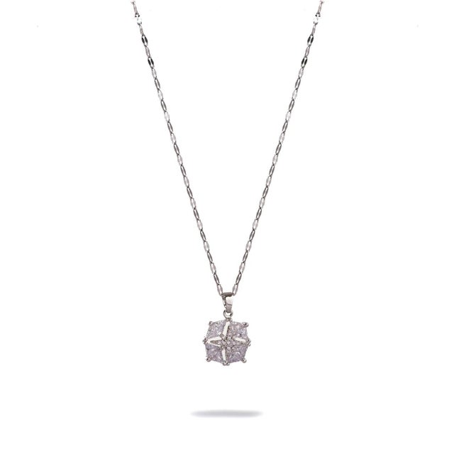 Contemporary Magical Guiding Star Diamond & Silver Statement Necklace For Sale - Image 3 of 7