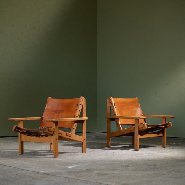 Model 168 Lounge Chairs in Cognac Leather with Oak Frames by Kurt Østervig, Denmark, 1960s, Set of 2 For Sale - Image 11 of 11