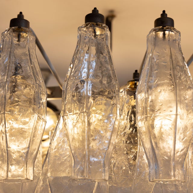 Poliedri Glass Suspension Lamp, 1960s For Sale - Image 6 of 13