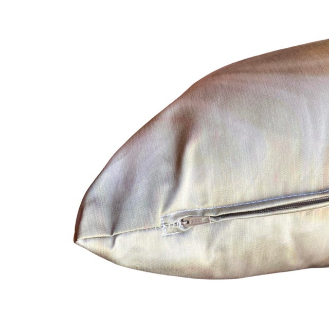 Stunning marble watercolor design satin pillow in tones of green and purple 24”x10”x8” Perfect as a center pillow for your...