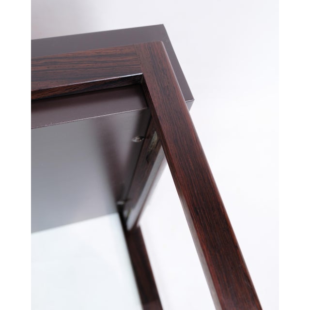 Brown Flower Basin in Rosewood & Metal, 1960s For Sale - Image 8 of 12