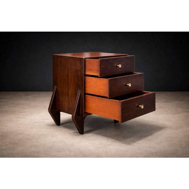 Mid-Century Modern Console/Night Stand in Hardwood Attributed to Jose Zanine Caldas, 1950s For Sale - Image 3 of 11