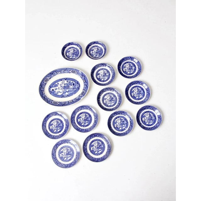 Homer Laughlin Blue Willow Ware Dishes - Set of 13 For Sale - Image 10 of 10