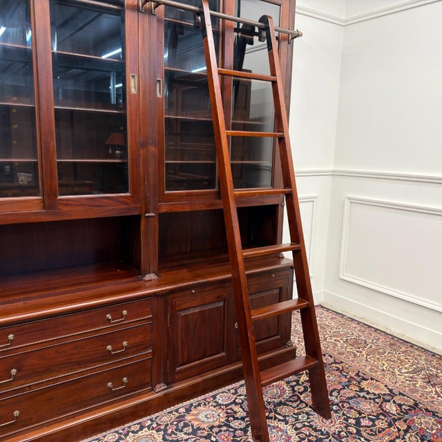 Classic English Library Cabinet Bookcase For Sale - Image 11 of 18
