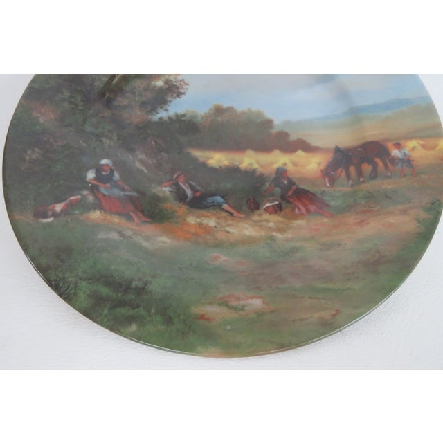 Mid 20th Century Limoges France Romance Porcelain Plate Pair of 2 Scenic Countryside Motif 4991b For Sale - Image 5 of 10