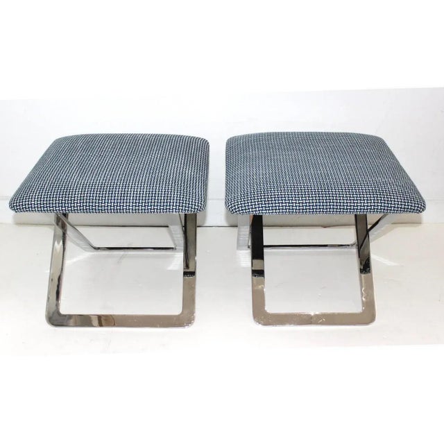 X-Stools Milo Baughman Attributed-- A Pair For Sale - Image 10 of 13