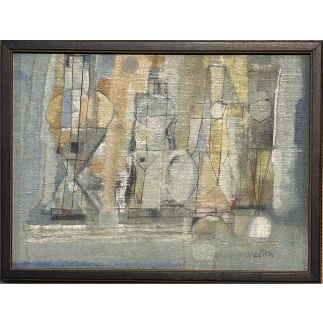 Mid-Century Modern Mid Century Modern Abstract Painting by Reginald Weston, 1950's - 1960's For Sale - Image 3 of 8