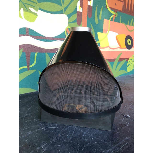 Mid Century Preway Fireplace W/ Andirons For Sale In Tampa - Image 6 of 11