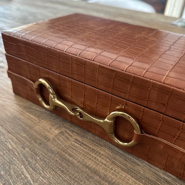 Animal Skin Horsebit Crocco Box For Sale - Image 7 of 7