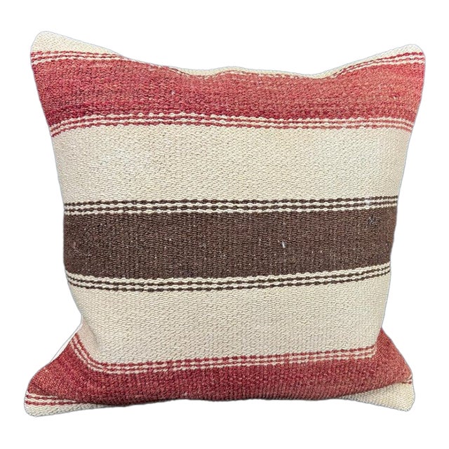 Turkish Hemp Pillow Cushion Natural Beige Red Pillow Cushion Cover 20x20 For Sale