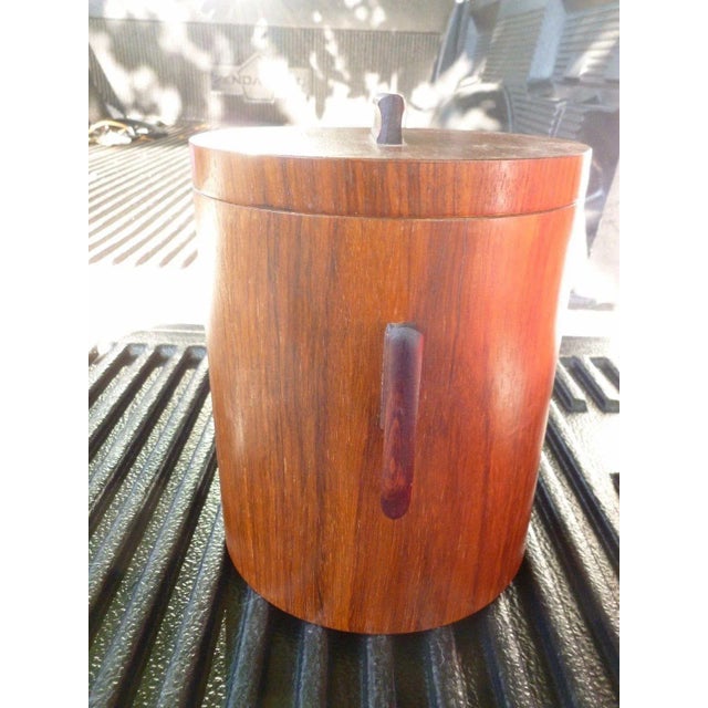 1960s Vintage Mid-Century Modern Rosewood Ice Bucket For Sale - Image 4 of 7