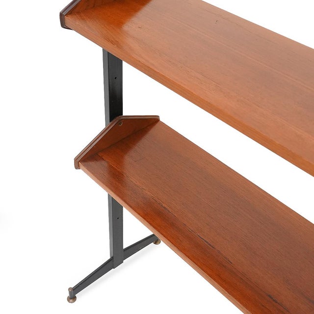 Metal Bookcase with Metal Uprights, 1950s For Sale - Image 7 of 14