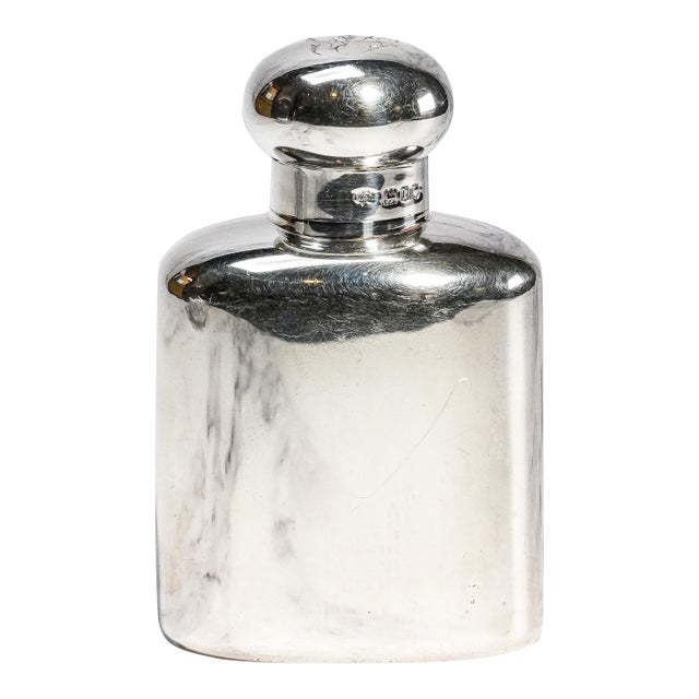 Handsome Mappin & Webb Antique Sterling Silver Scent Bottle Victorian Perfume Flask For Sale