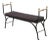 Hollywood Regency Wrought Iron and Brass Bench For Sale