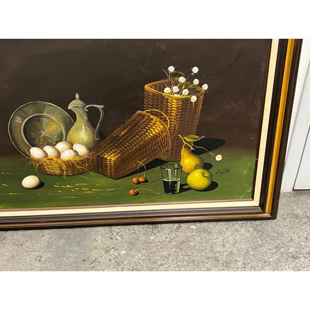 Violette DeMazia Vintage Still Life Painting, Signed Martin For Sale - Image 11 of 12