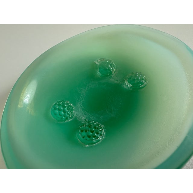 Murano Style Jade Green Glass Soap Dish For Sale In Sacramento - Image 6 of 6
