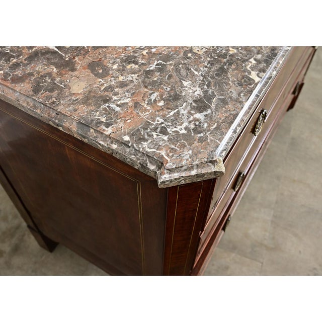 French 19th Century Mahogany Marble-top Commode For Sale - Image 10 of 16