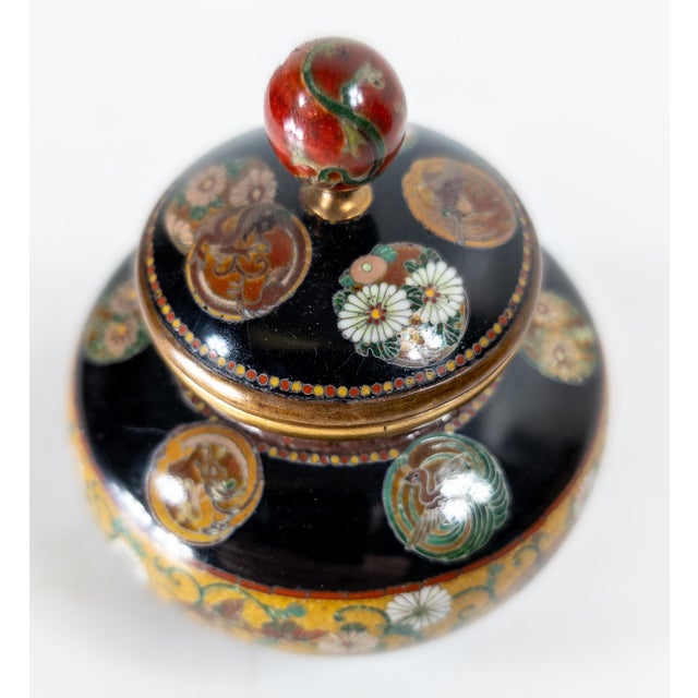 Early 20th Century Japanese Cloisonne Enamel Covered Urn Attr: Honda Yosaburo For Sale - Image 12 of 17