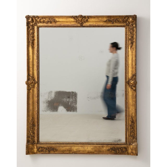 A mirror whose gold gilt carved frame, rectangular gives it real character at first glance. Originating in France during...