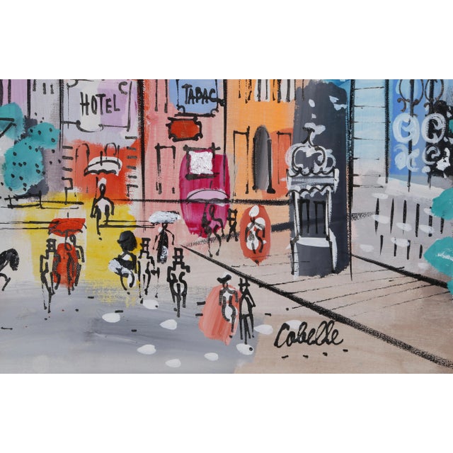 Charles Cobelle Montmarte 1949, Charles Cobelle Acrylic on Canvas, Signed Lower Right For Sale - Image 4 of 5