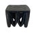 Vintage Black African Nupe Stool Nigeria 13" W by 10.75" H For Sale In New York - Image 6 of 6