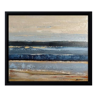 Between Two Silences, Abstract Seaside, French, Contemporary, Framed by Sophie Dumont. For Sale