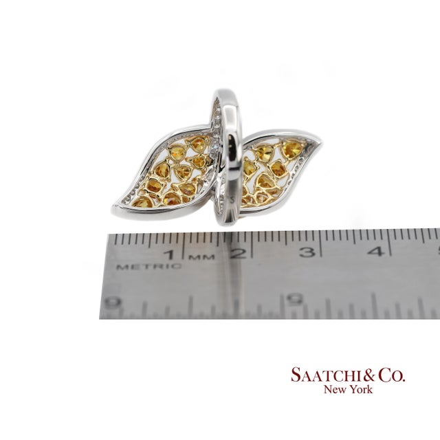 18k (750) Yellow Gold Natural Fancy Yellow Diamond Ring, Size 7 For Sale - Image 16 of 16
