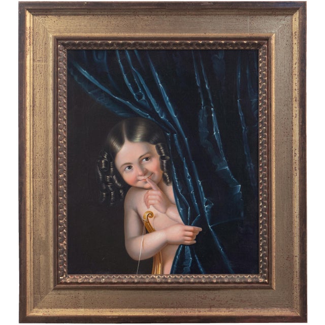 After the original by Henrika Langus (Slovenian, 1836-1876) and painted circa 1880. Unsigned. Framed dimensions: 17.25 x 1...