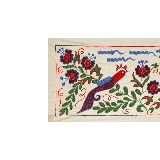 Suzani Wall Decor 1'4'' X 3'2'' For Sale In New York - Image 6 of 10