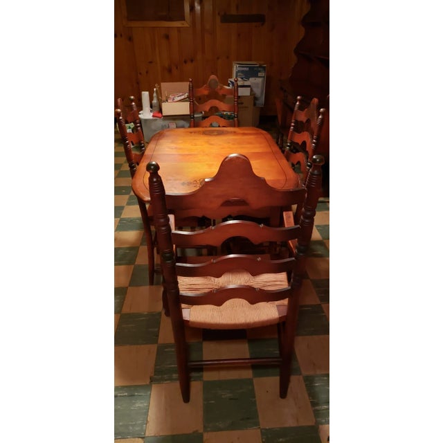 Rare, solid wood, dining table from Cushman's "Colonial Creations" collection. Can be used as a small everyday table or...