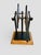 Signed Charles Ringer Kinetic Dual Trout / Salmon Cut Steel Brutalist Fish Sculpture Wood Base 1994 For Sale - Image 4 of 12