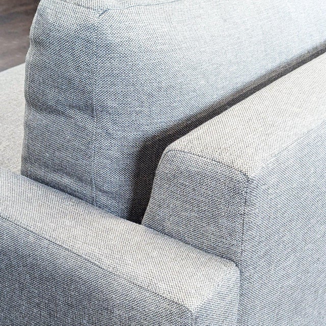 Modern Room & Board Pierson Modern Gray Fabric Sectional Sofa With Wood Base For Sale - Image 3 of 6