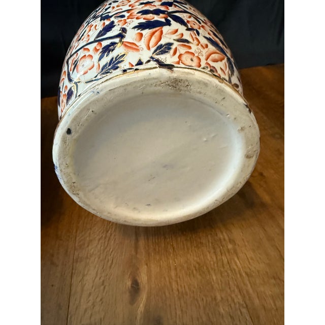 Pair of Large Vintage Japanese Imari Porcelain Floor Vases – 22” Tall, Prunus Blossom & Floral Motif For Sale In Los Angeles - Image 6 of 7