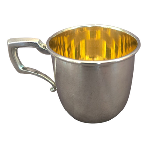 1940s Sterling Silver Cup With Gold Wash Lining