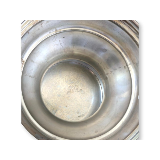 Silver Midcentury Rogers Silverplate Beverage Cooler W/ Tray & Ladle For Sale - Image 8 of 11