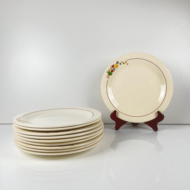 Vintage Dinner Plates from Longwy, 1930s, Set of 10 For Sale - Image 14 of 14