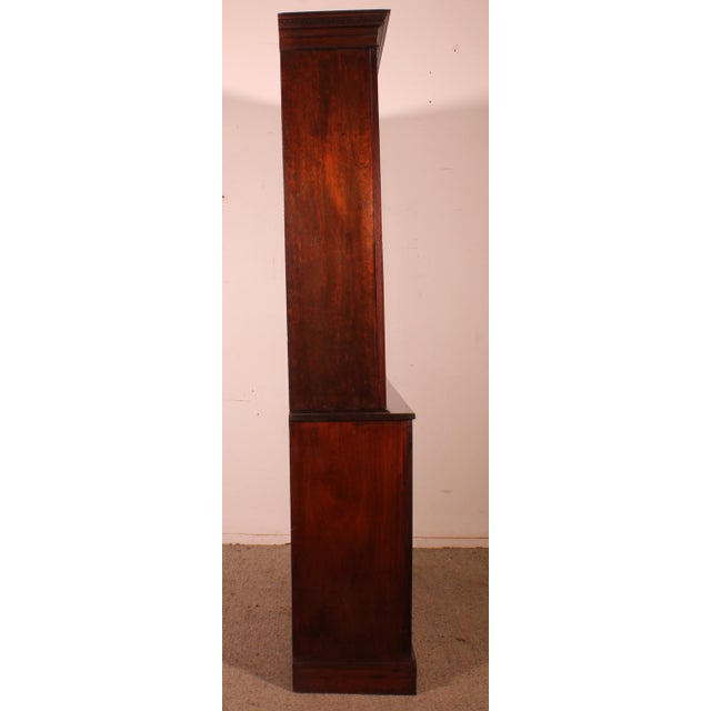 Tan Large 18th Century Georgian Mahogany Open Bookcase For Sale - Image 8 of 12