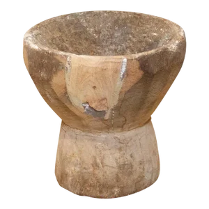 Rustic Farmhouse Teak Candle Holder-Puri