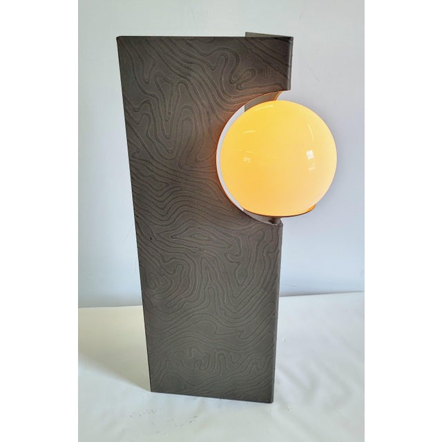 Curated visual reference: Gallery Detail: Contemporary Paul Marra Textured Steel Solitaire Desk Or Table Lamp