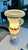 1970s Single Italian Tall Alabaster and Brass Urn Handles Table Lamp For Sale - Image 5 of 18