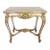 19th C. French Painted & Parcel Gilt Table W/ Marble Top For Sale