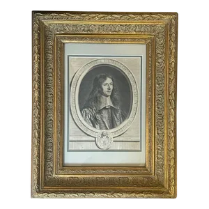 1669 Theodore Dignonius Portrait After Champagne & by Pitau Engraving Antique